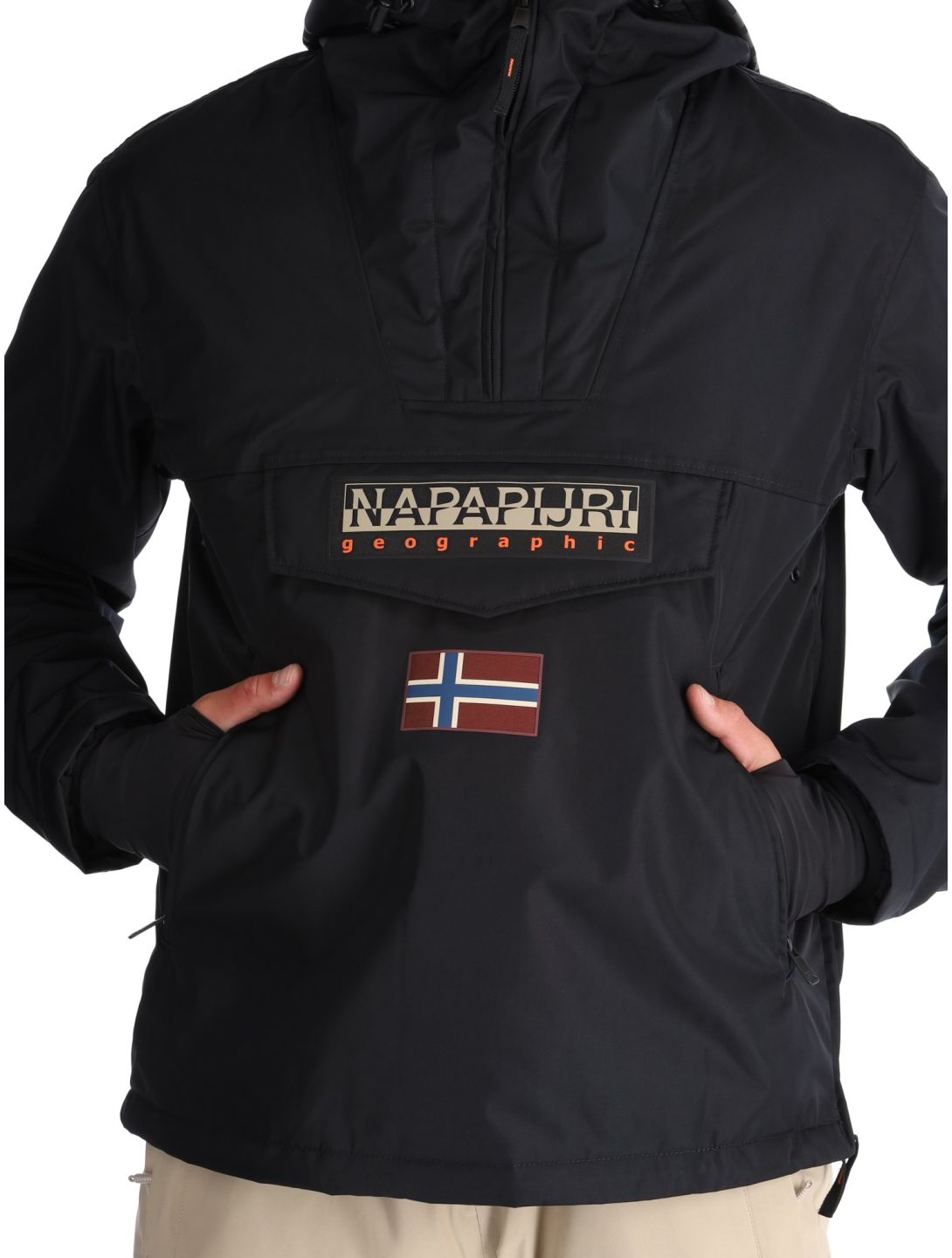 Napapijri, Rainforest Next winter anorak men Black black 