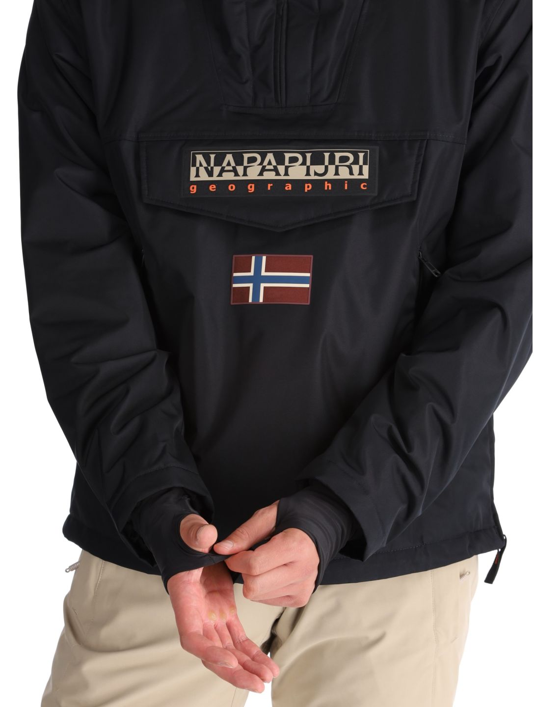 Napapijri, Rainforest Next winter anorak men Black black 