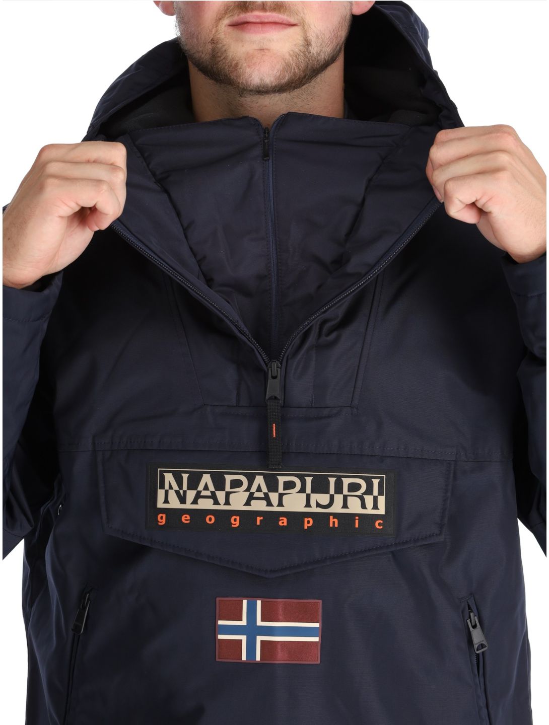 Napapijri, Rainforest Next winter anorak men Blue Marine blue 