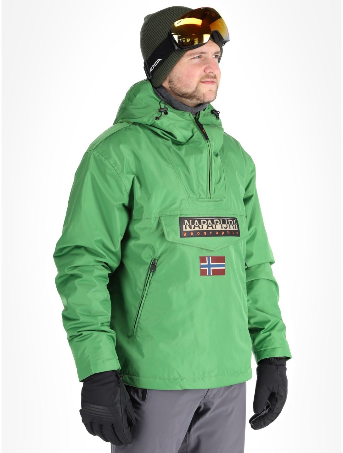 Napapijri, Rainforest Next winter anorak men Kelly Green green 