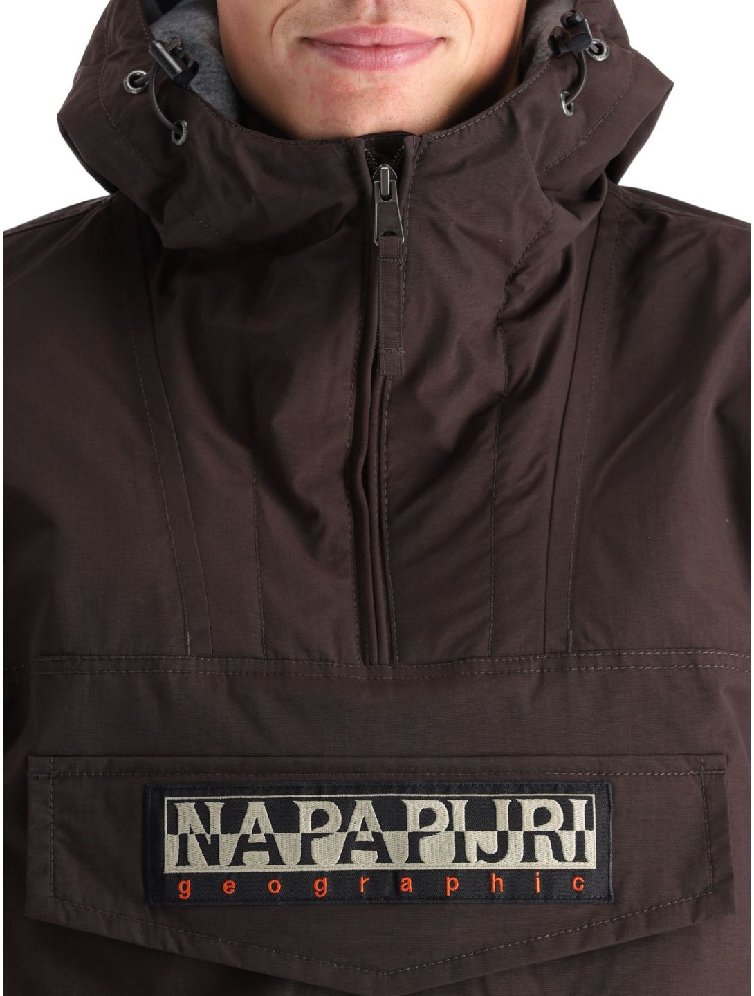 Napapijri, Rainforest Winter 3 winter anorak men Brown Ebony grey 