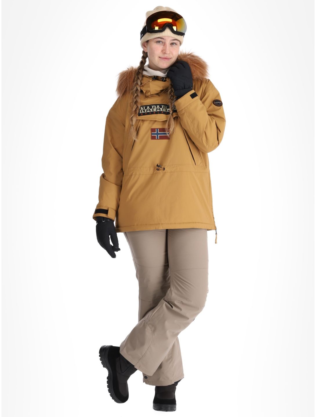 Napapijri, Skidoo W 2.0 winter anorak women Brown Tobacco brown 