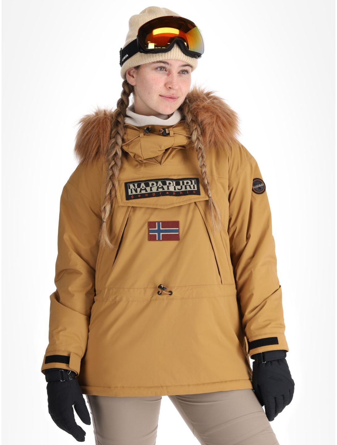 Napapijri, Skidoo W 2.0 winter anorak women Brown Tobacco brown 