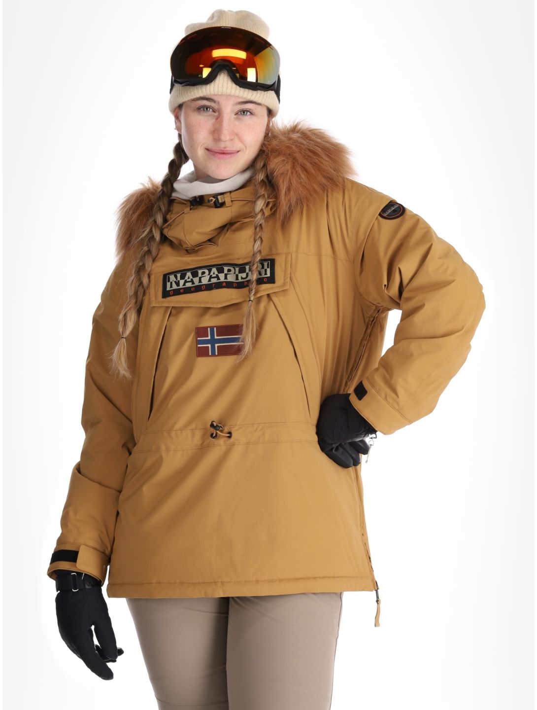 Napapijri, Skidoo W 2.0 winter anorak women Brown Tobacco brown 