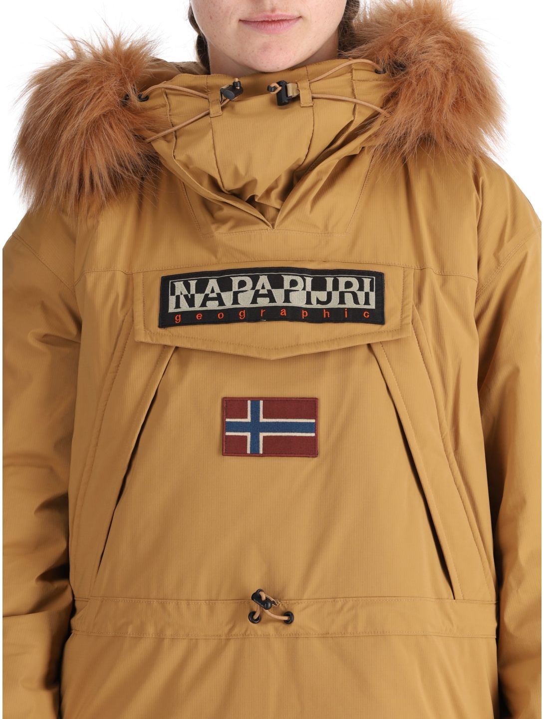 Napapijri, Skidoo W 2.0 winter anorak women Brown Tobacco brown 