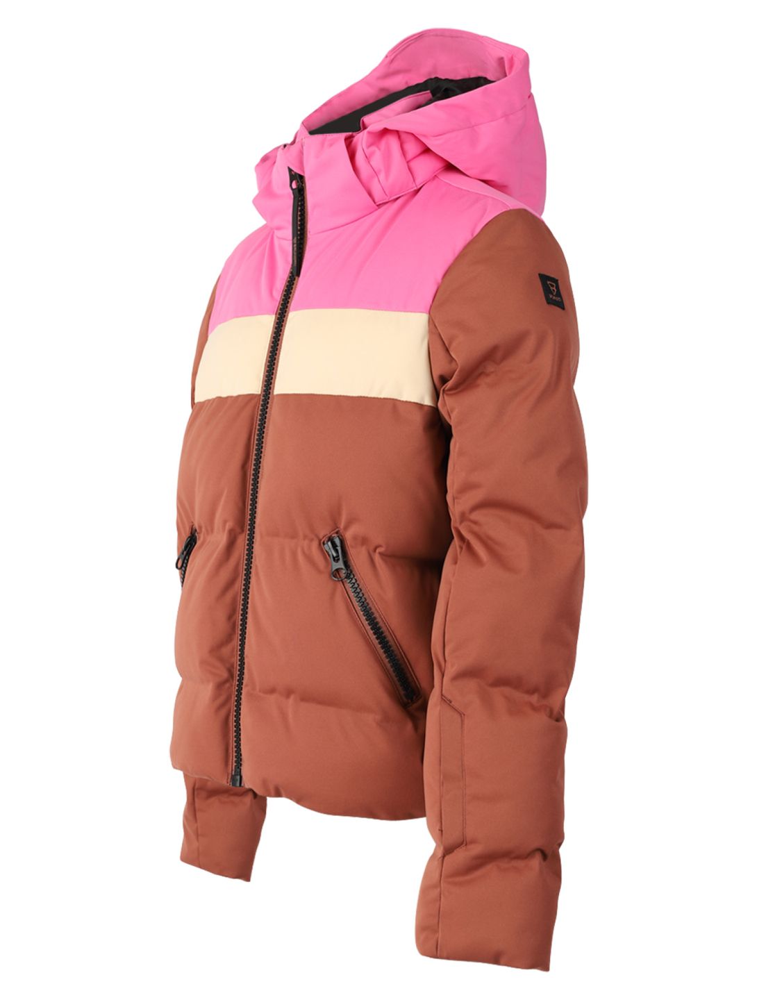 Brunotti, Niagony ski jacket kids Mahoganny brown, pink 