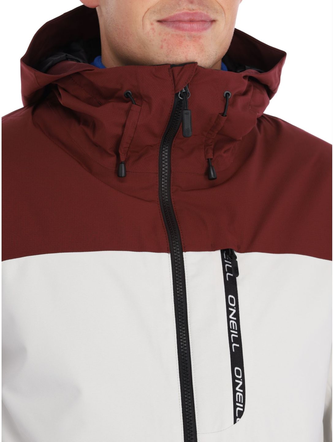 O'Neill, Carbonite ski jacket men Windsor Wine Colour Block burgundy, green, white 