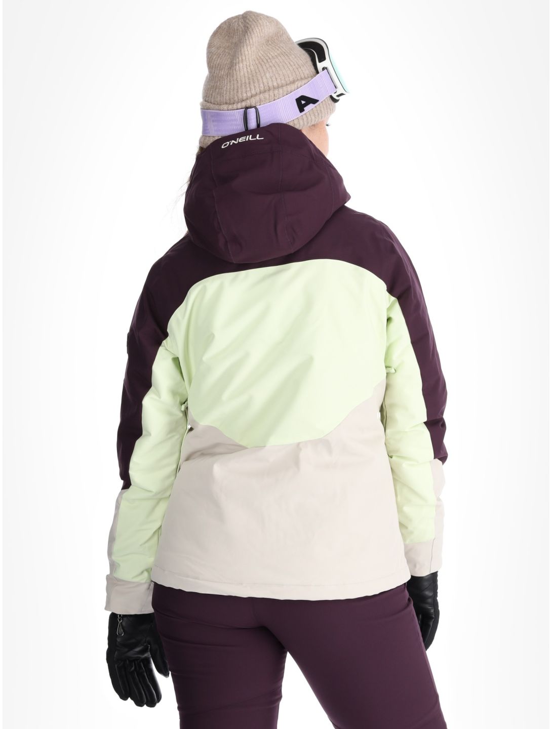 O'Neill, Carbonite Snow ski jacket women Aubergine Colour Block purple, white 