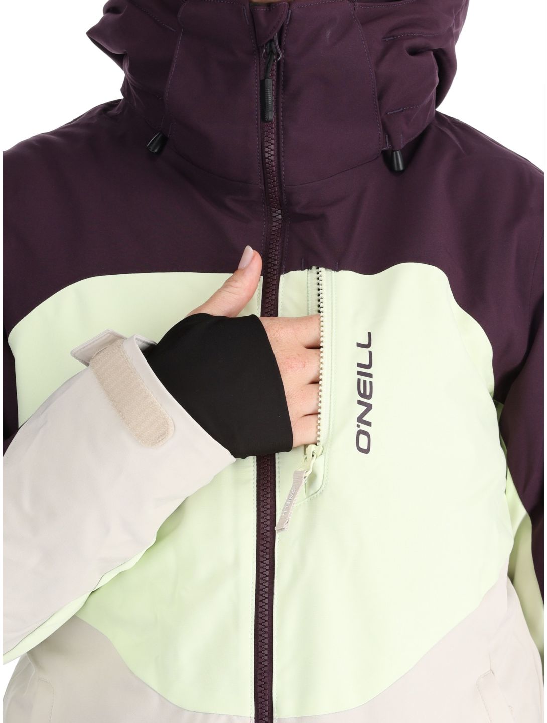 O'Neill, Carbonite Snow ski jacket women Aubergine Colour Block purple, white 