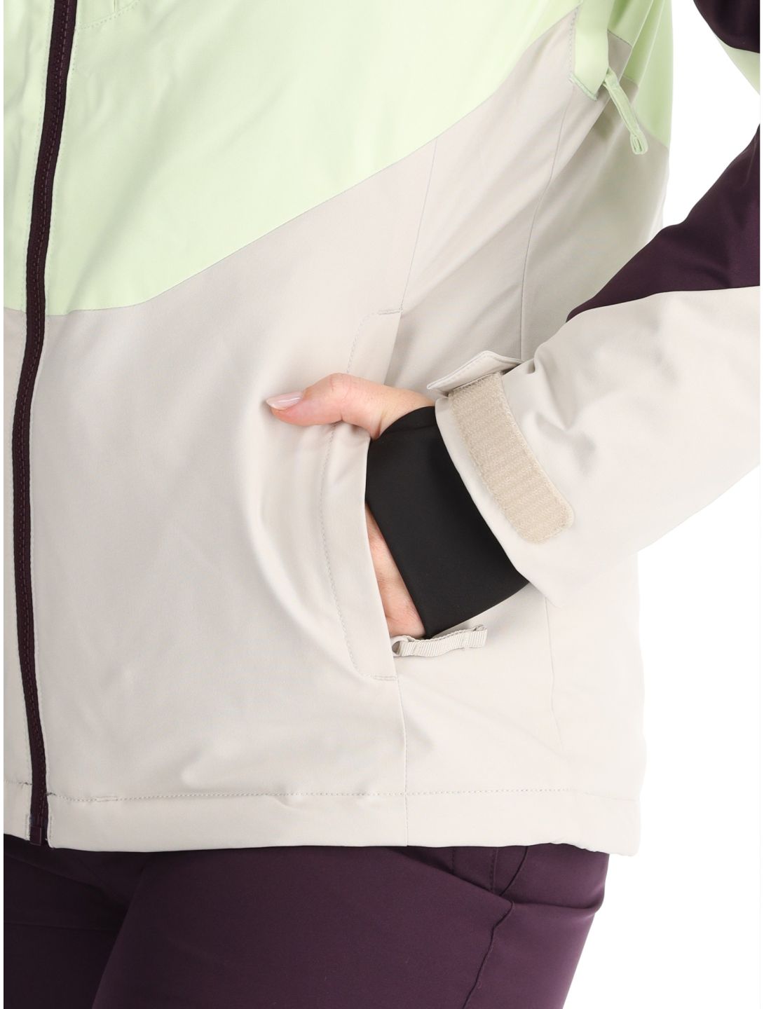 O'Neill, Carbonite Snow ski jacket women Aubergine Colour Block purple, white 