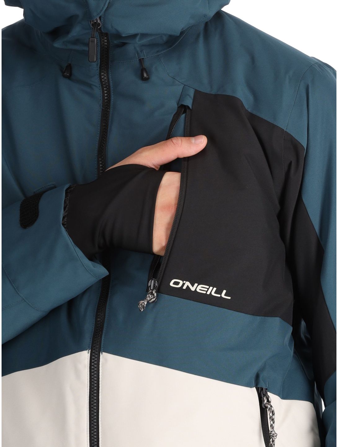 O'Neill, Hammer Block Snow ski jacket men Alma Steel Colour Block black, blue, white 