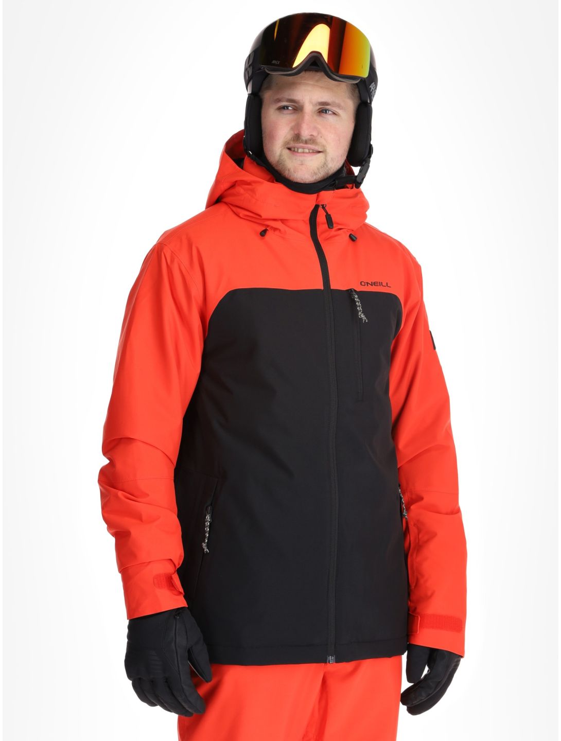 O'Neill, Hammer Plus Snow ski jacket men Black Out Colour Block black, orange 