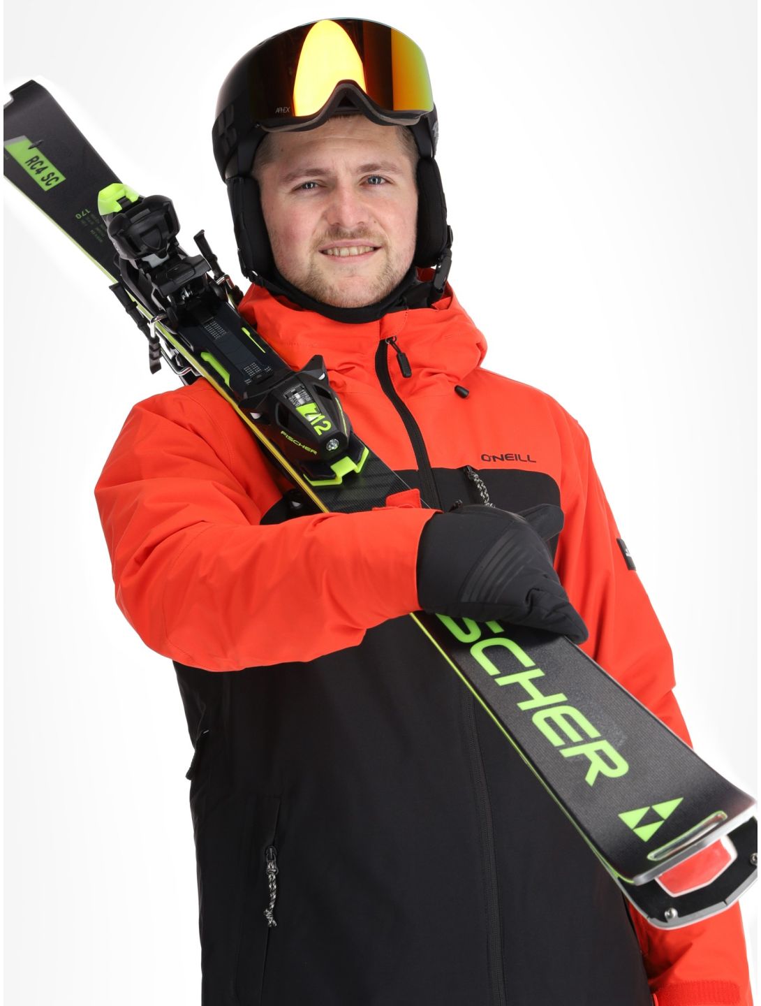 O'Neill, Hammer Plus Snow ski jacket men Black Out Colour Block black, orange 