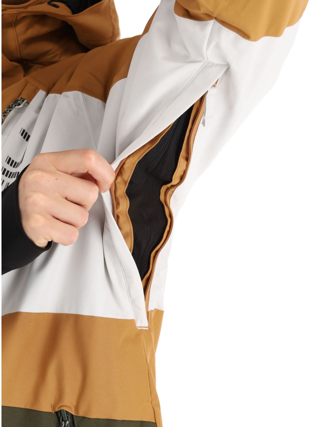 O'Neill, Jacksaw ski jacket men Rich Caramel Colour block brown, orange 