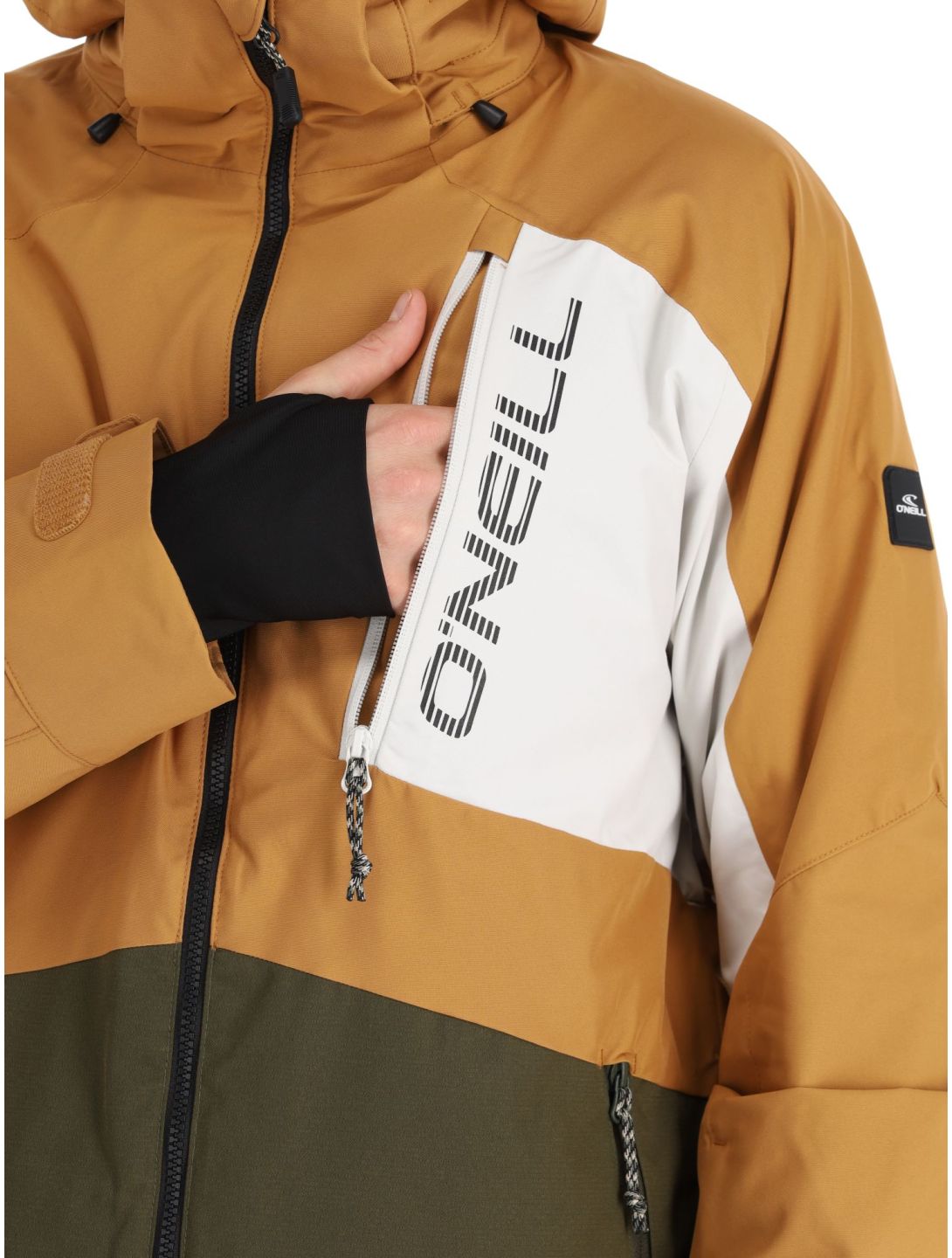 O'Neill, Jacksaw ski jacket men Rich Caramel Colour block brown, orange 