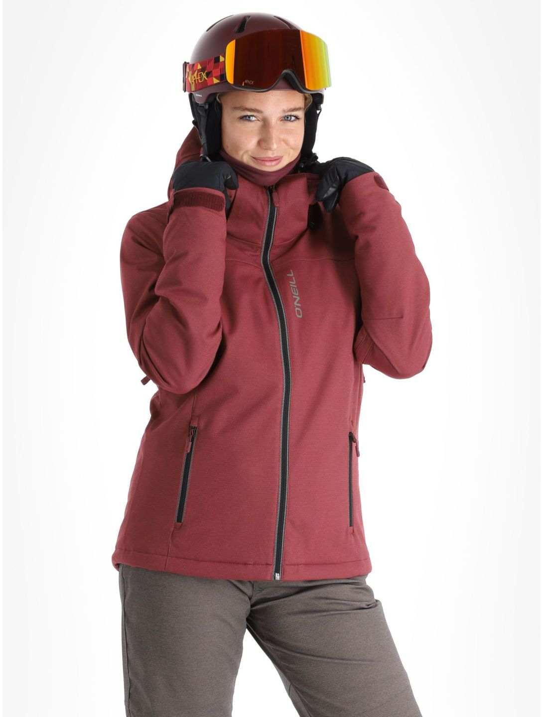 O Neill Stuvite ski jacket women Windsor Wine burgundy SkiWebShop