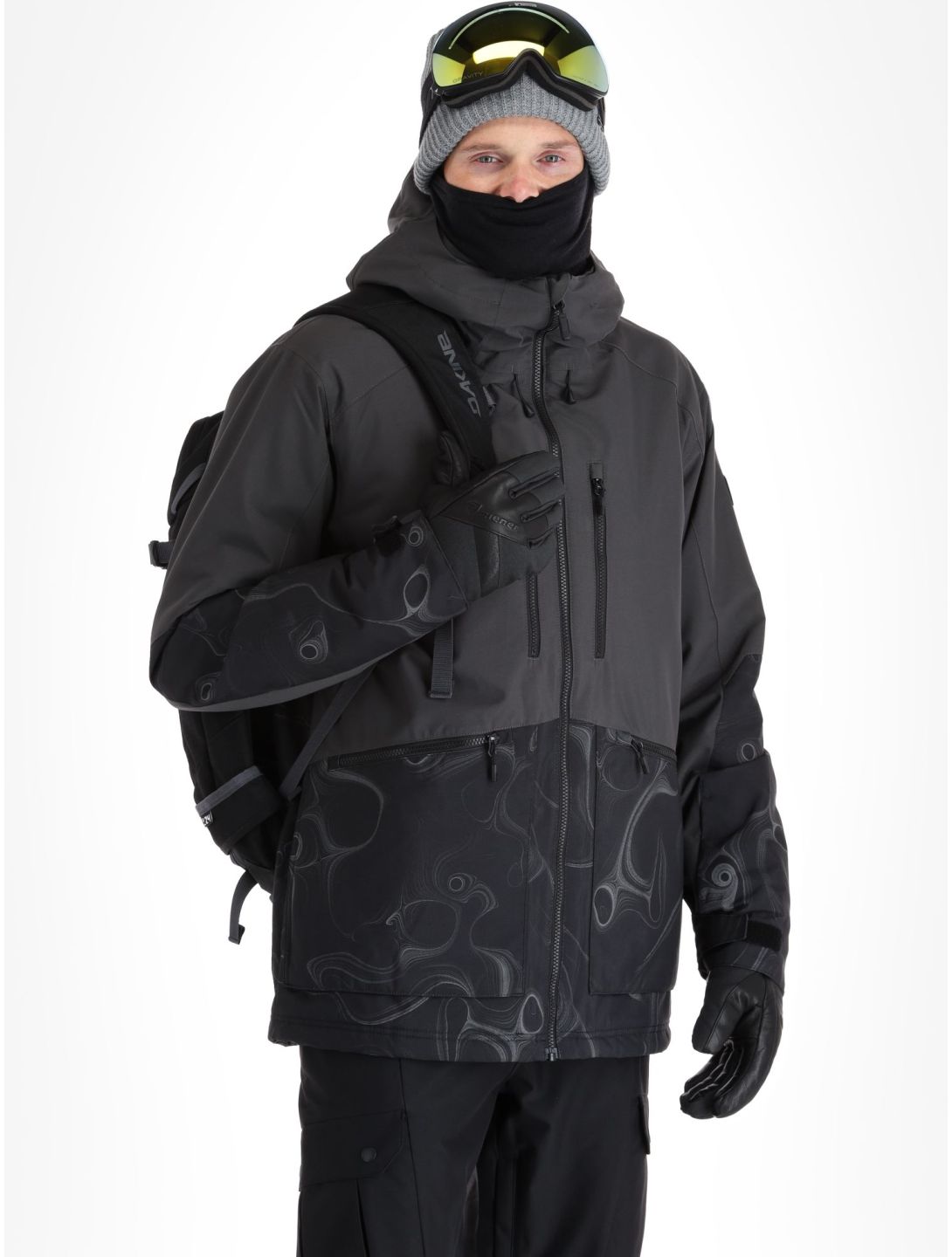 O'Neill, Texture ski jacket men Black Out Colour Block black 