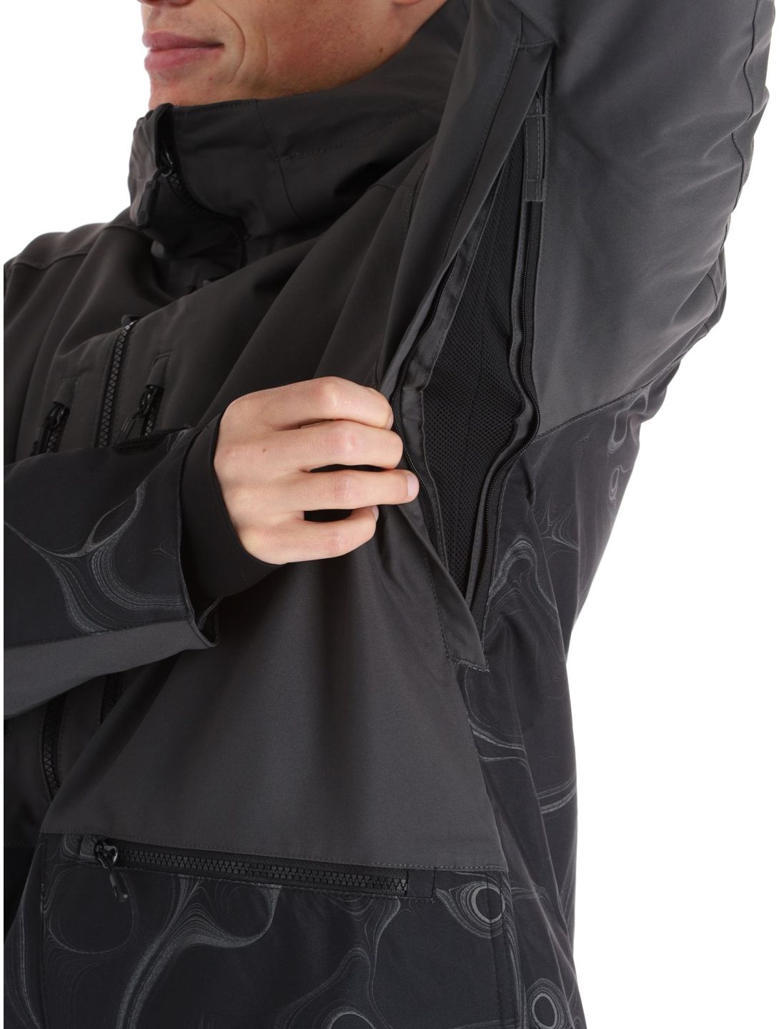 O'Neill, Texture ski jacket men Black Out Colour Block black 