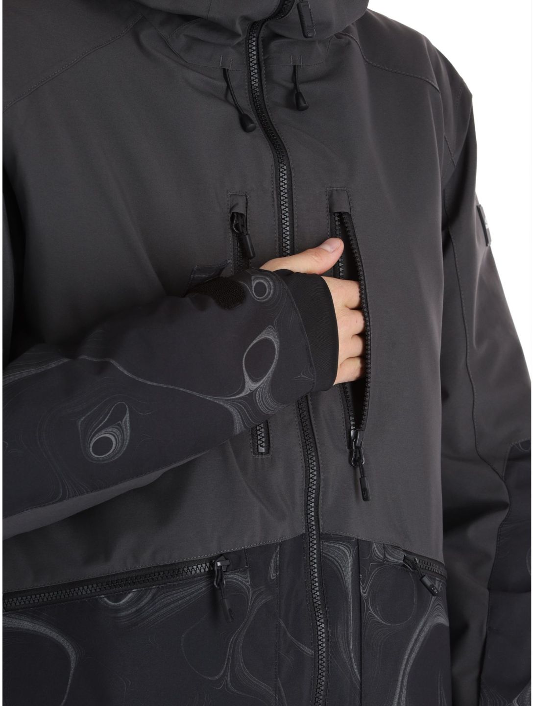 O'Neill, Texture ski jacket men Black Out Colour Block black 