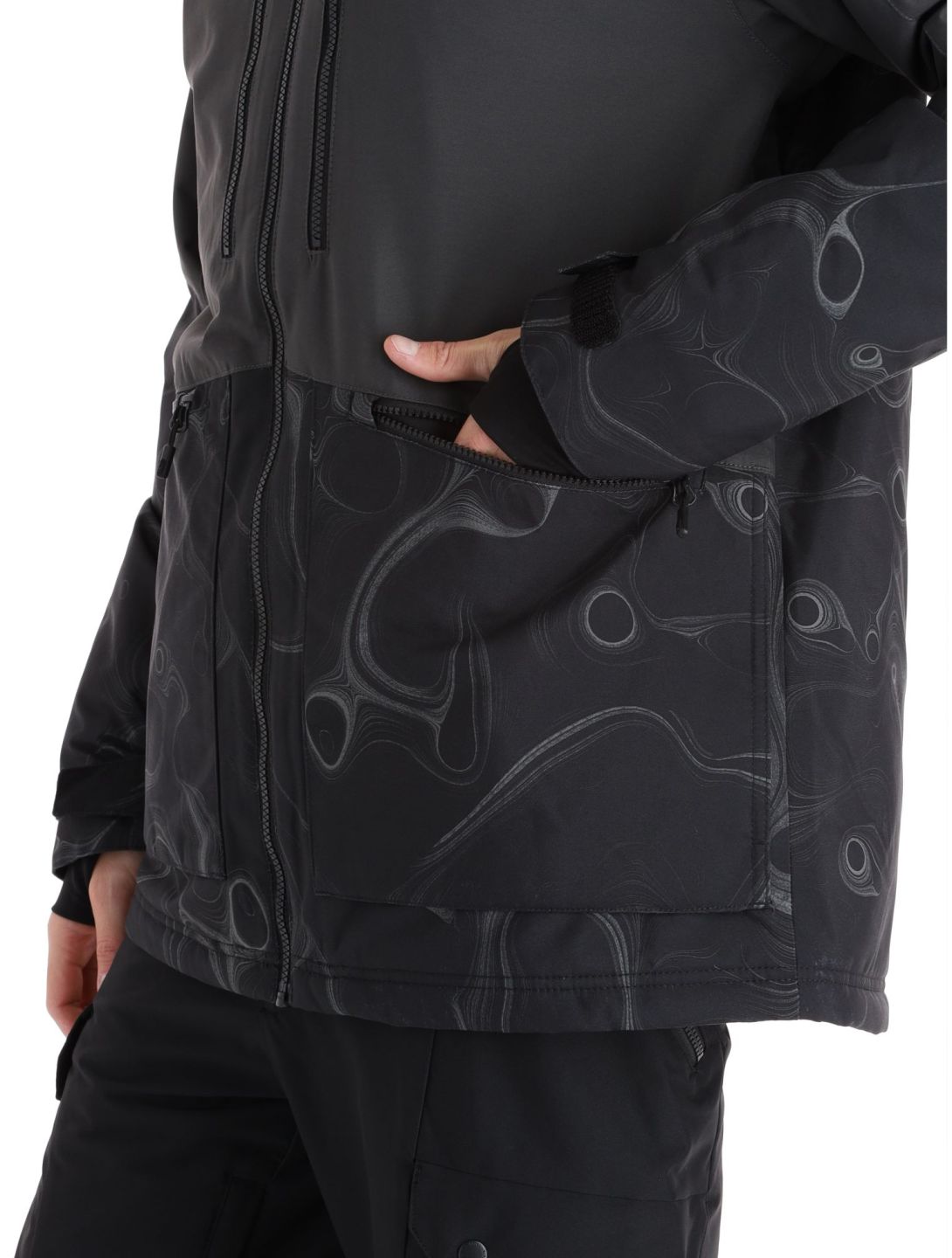 O'Neill, Texture ski jacket men Black Out Colour Block black 