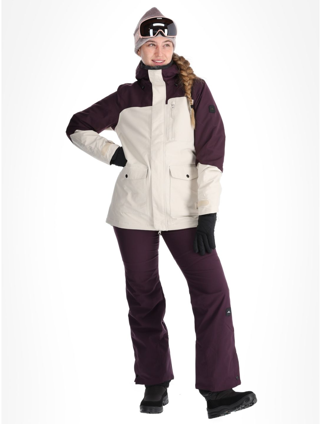 O'Neill, Utility Hybrid ski jacket women Atmosphere Colour Block purple, white 