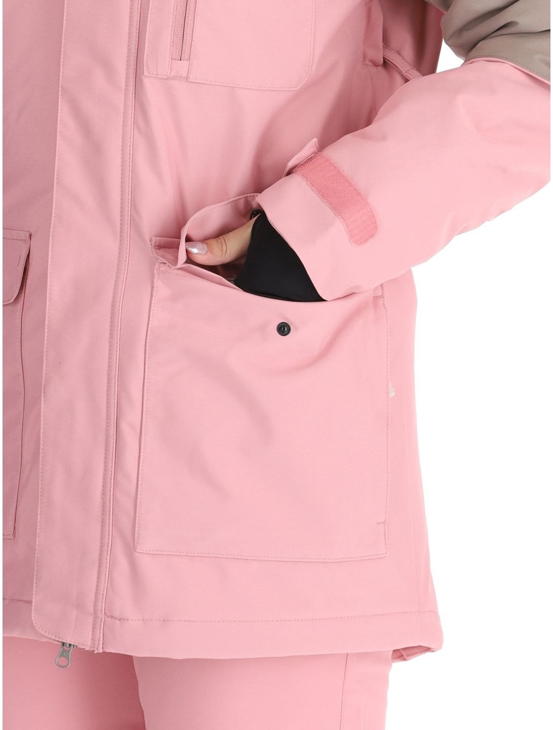 O'Neill, Utility Hybrid ski jacket women Genuine Pink Colour Block brown, pink, white 