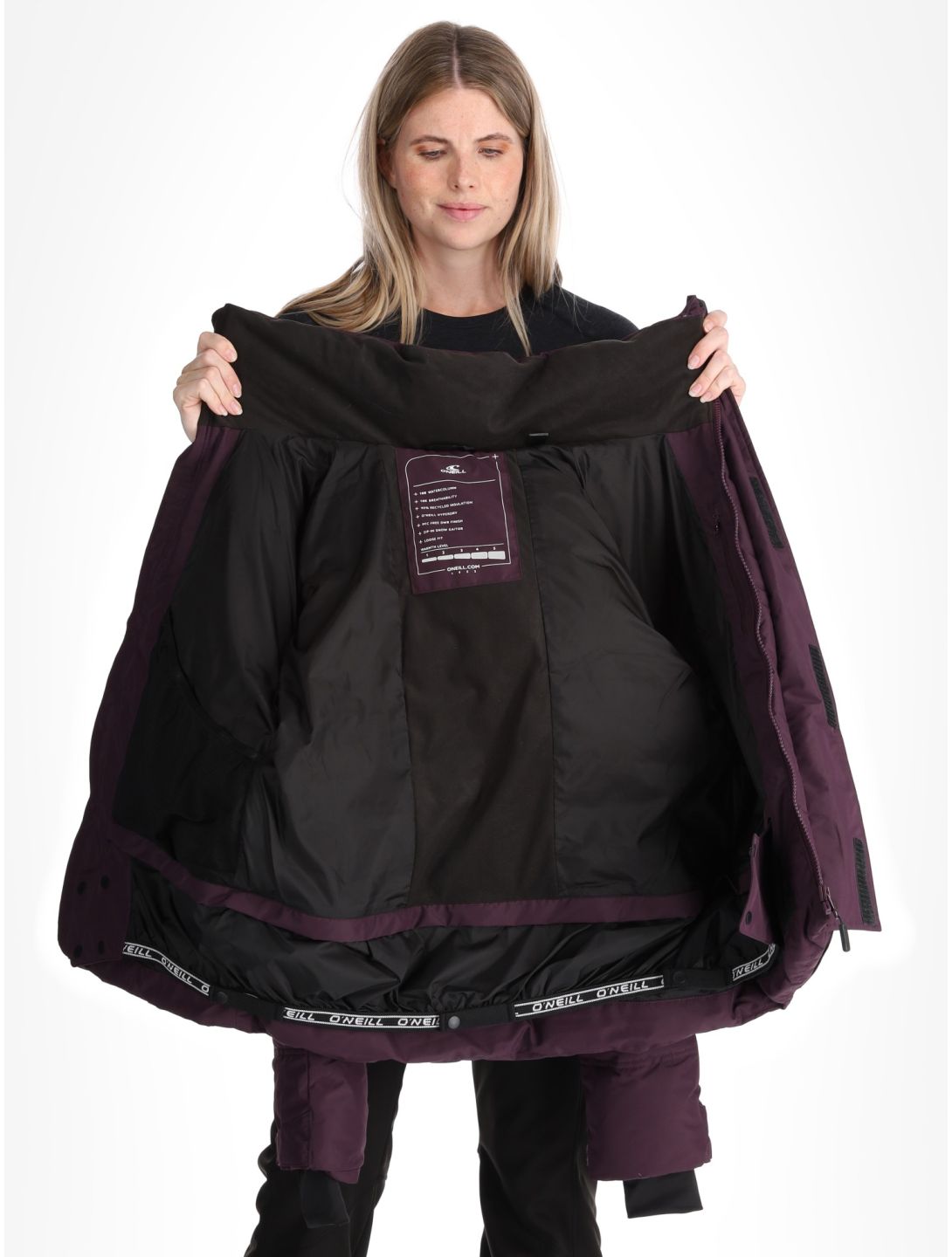 O'Neill, Z.E.N. Hybdrid ski jacket women Aubergine purple 