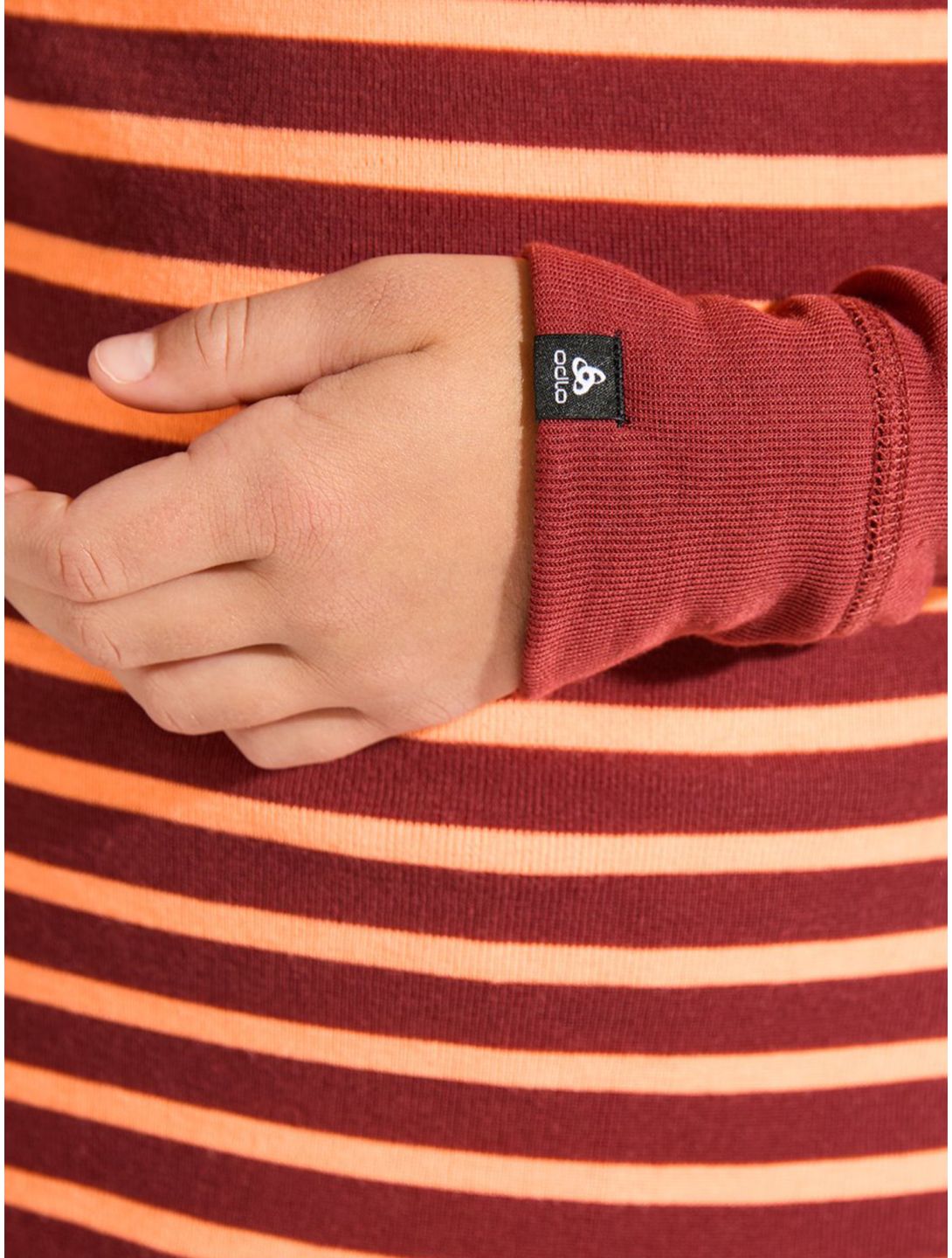 Odlo, Active Warm Eco thermal shirt kids Spiced Apple - Live Wire burgundy 