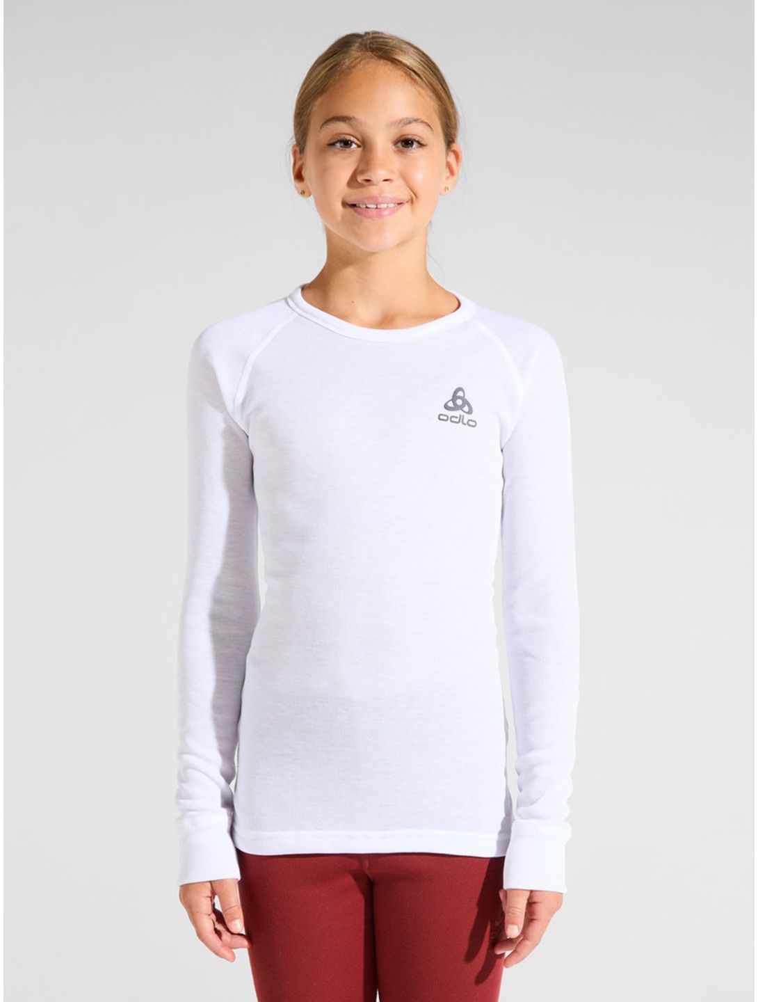 Odlo, Active Warm Eco thermal shirt kids White white 