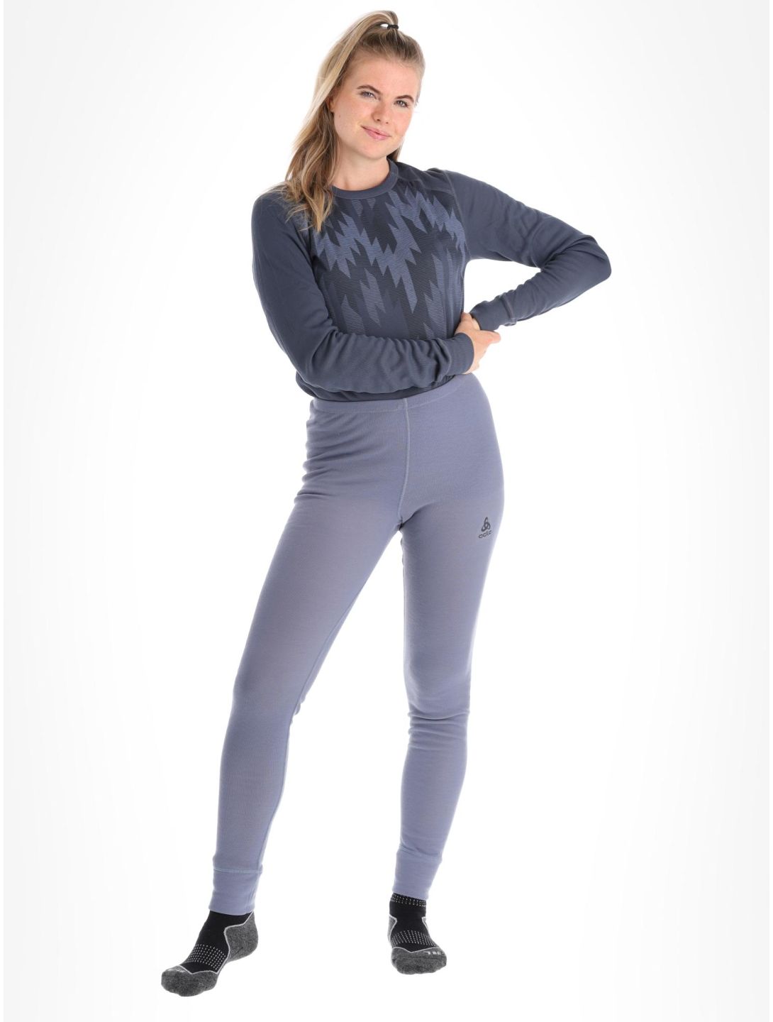 Odlo, Active Warm Eco thermal pants women Folkstone Gray grey 