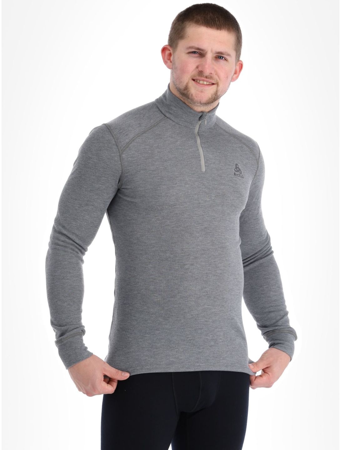 Odlo, Active Warm Eco pullover men Odlo Steel Grey Melange grey 