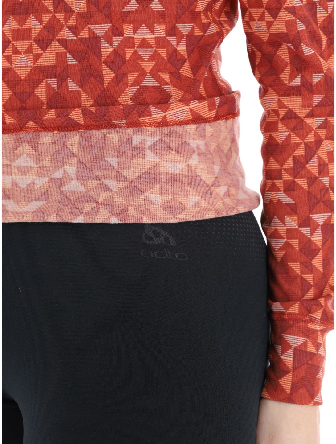 Odlo, Active Warm Eco Graphic thermal shirt women Cinnabar brown 