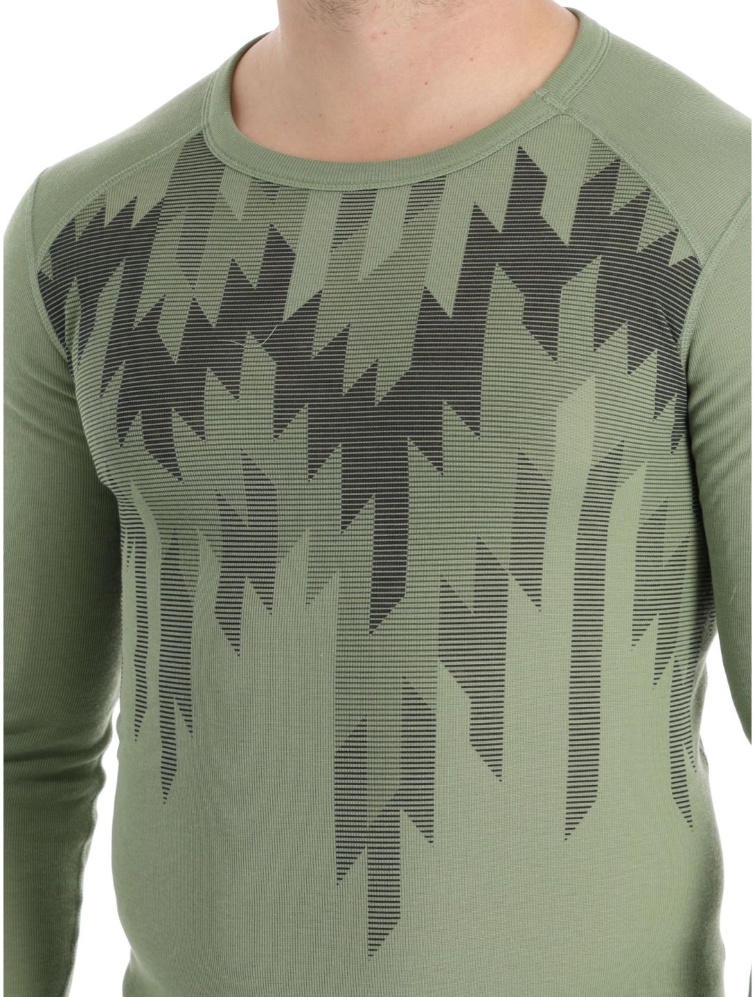 Odlo, Active Warm Eco Graphic thermal shirt men Matte Green green 