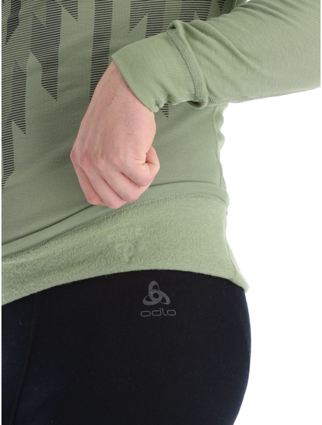 Odlo, Active Warm Eco Graphic thermal shirt men Matte Green green 