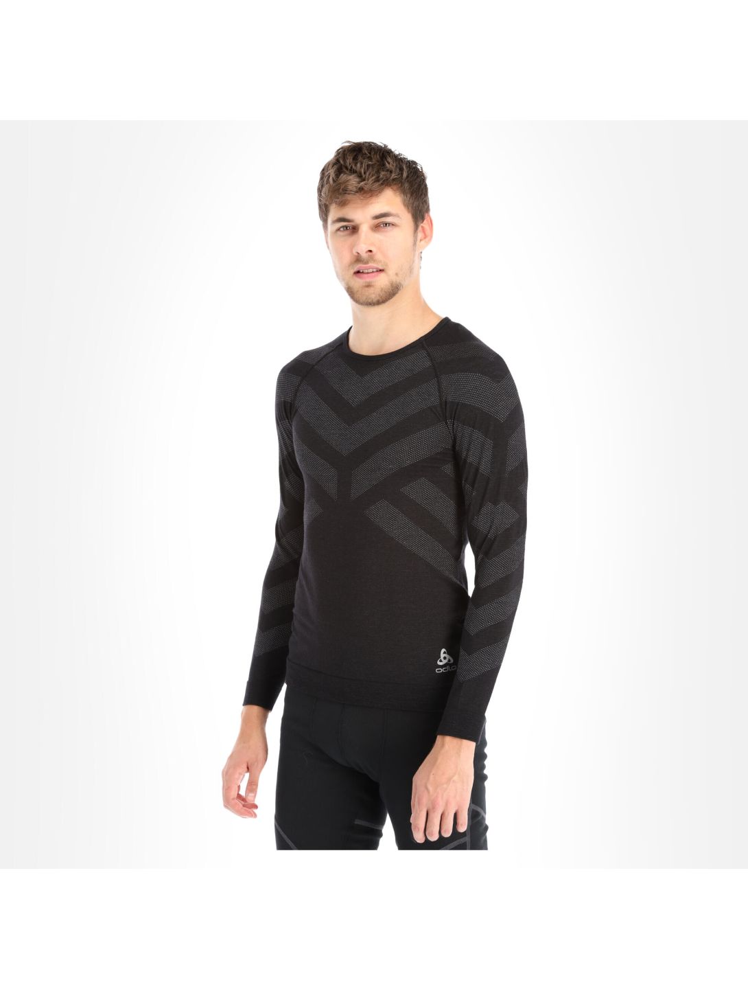 Odlo, Natural + Kinship Warm thermal shirt men melange black