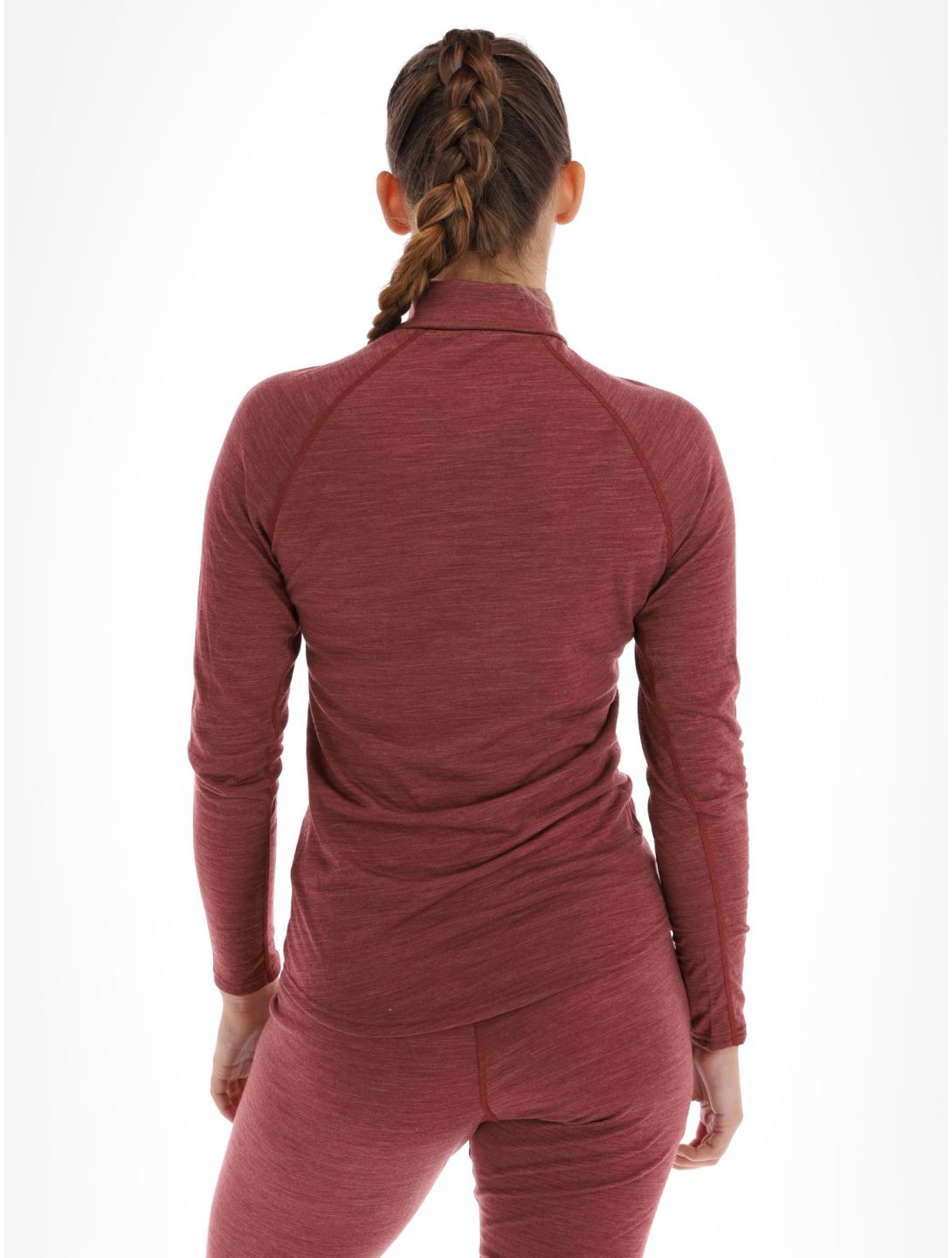 Odlo, Natural Performance PW 150 pullover women Cinnabar - Spiced Apple Melange burgundy 