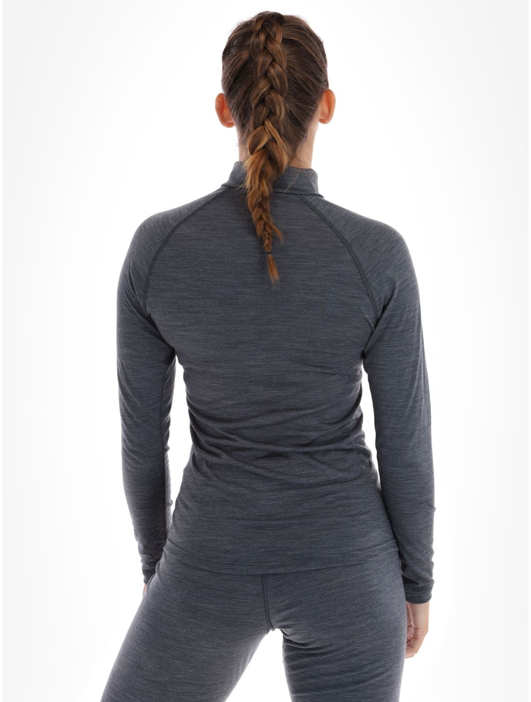 Odlo, Natural Performance PW 150 pullover women Folkstone Gray - India Ink Melange grey 