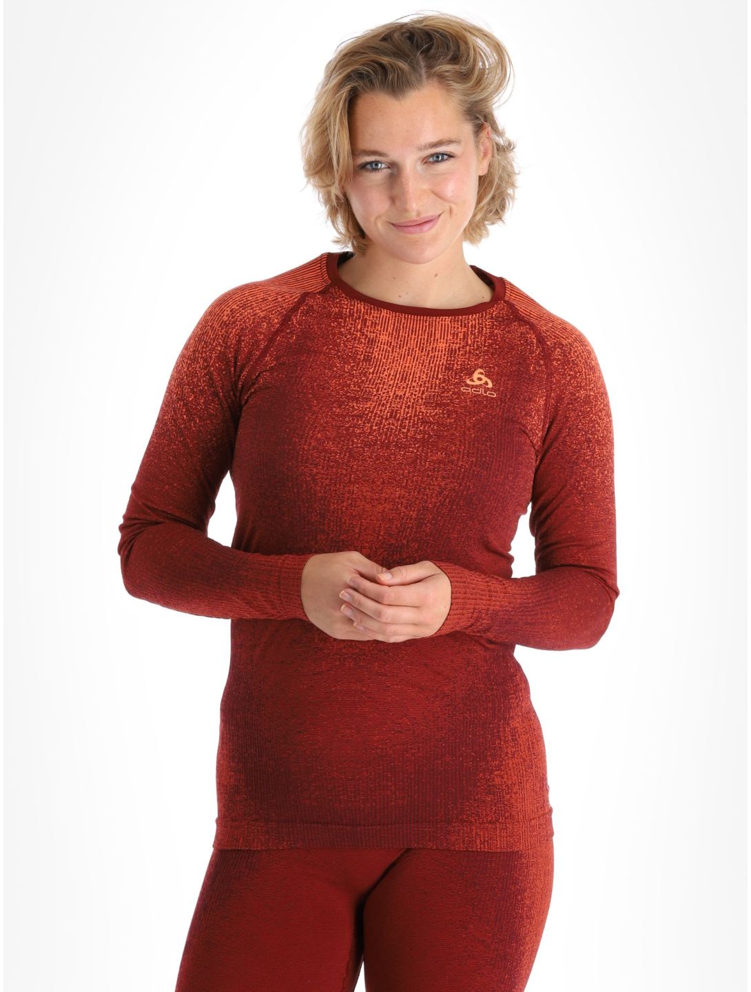 Odlo, Perfomance Eco thermal shirt women Spiced Apple burgundy 