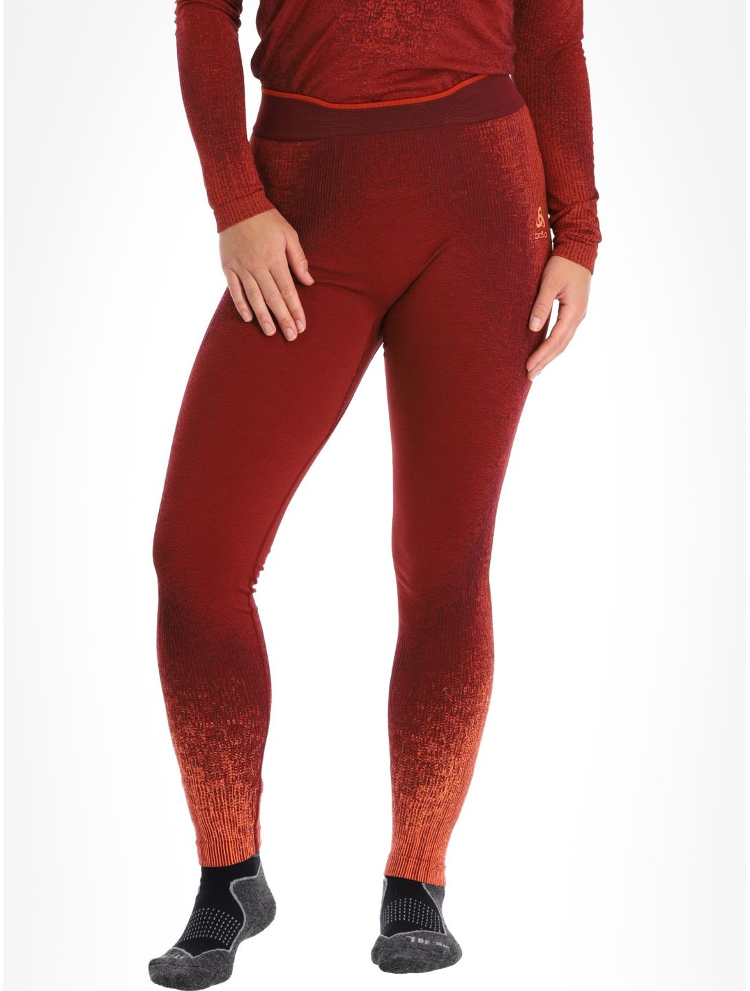 Odlo, Perfomance Eco thermal pants women Spiced Apple burgundy 