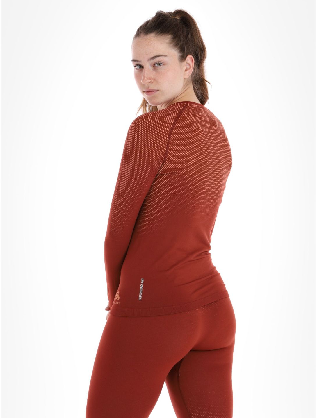 Odlo, Perfomance Light Eco thermal shirt women Spiced Apple burgundy 