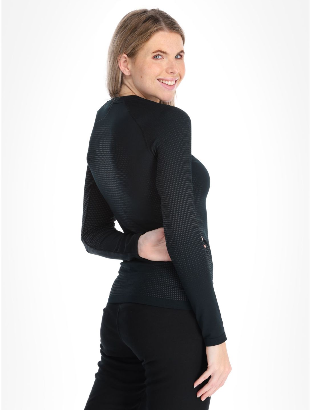 Odlo, Perfomance Warm Eco thermal shirt women Black - Odlo Graphite Grey black, grey 