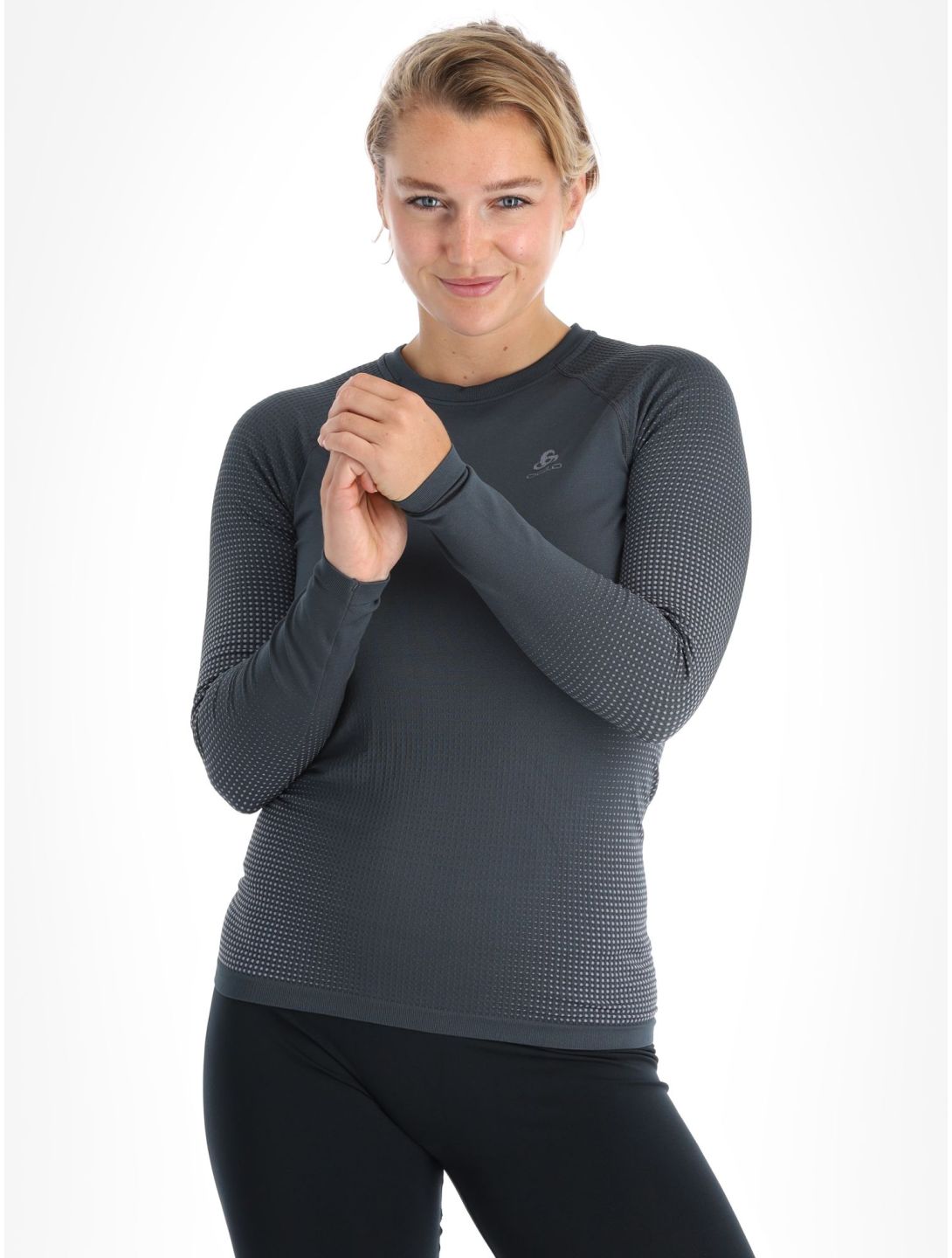 Odlo, Perfomance Warm Eco thermal shirt women India Ink grey 