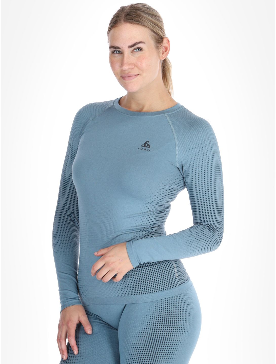 Odlo, Perfomance Warm Eco thermal shirt women Provincial Blue blue 