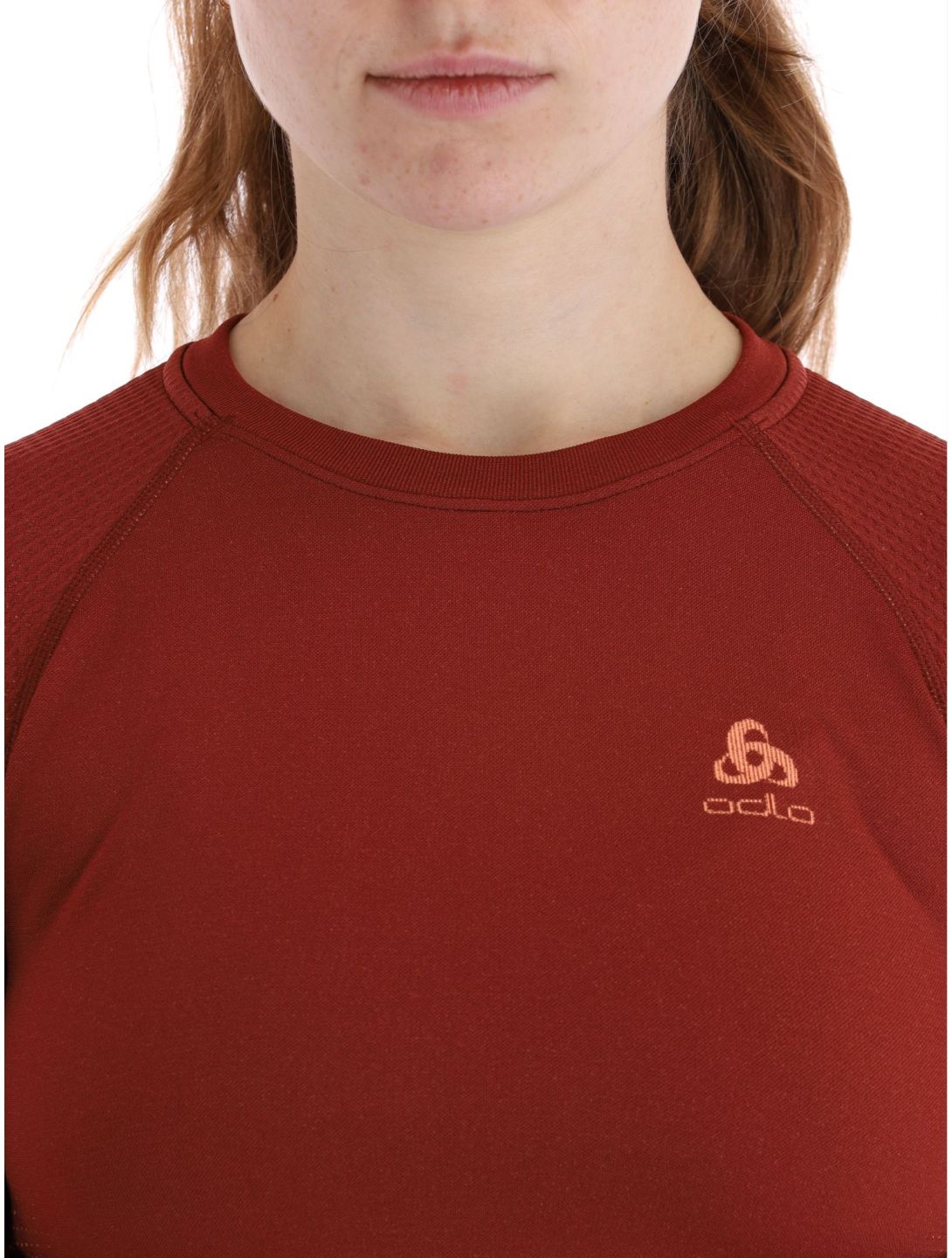 Odlo, Perfomance Warm Eco thermal shirt women Spiced Apple burgundy 