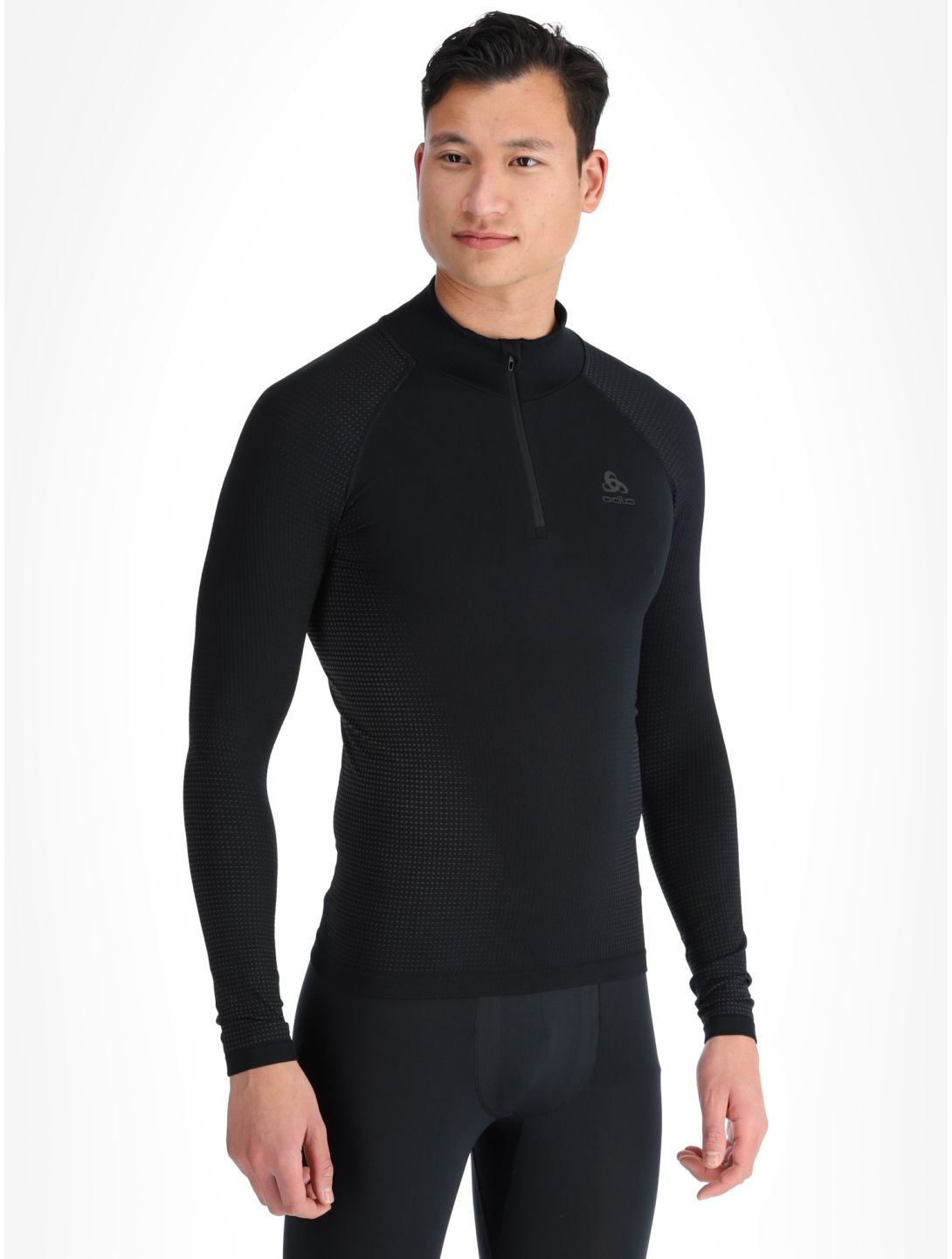 Odlo, Perfomance Zip Performance Warm Eco pullover men Black - Odlo Graphite Grey black, grey 