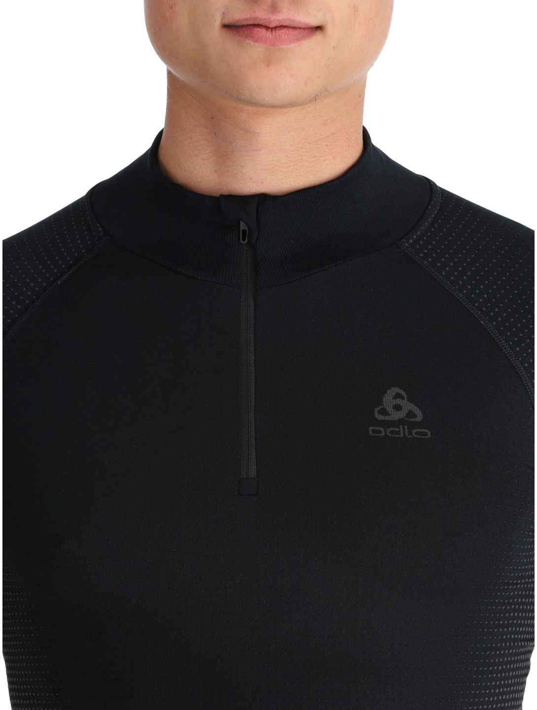 Odlo, Perfomance Zip Performance Warm Eco pullover men Black - Odlo Graphite Grey black, grey 