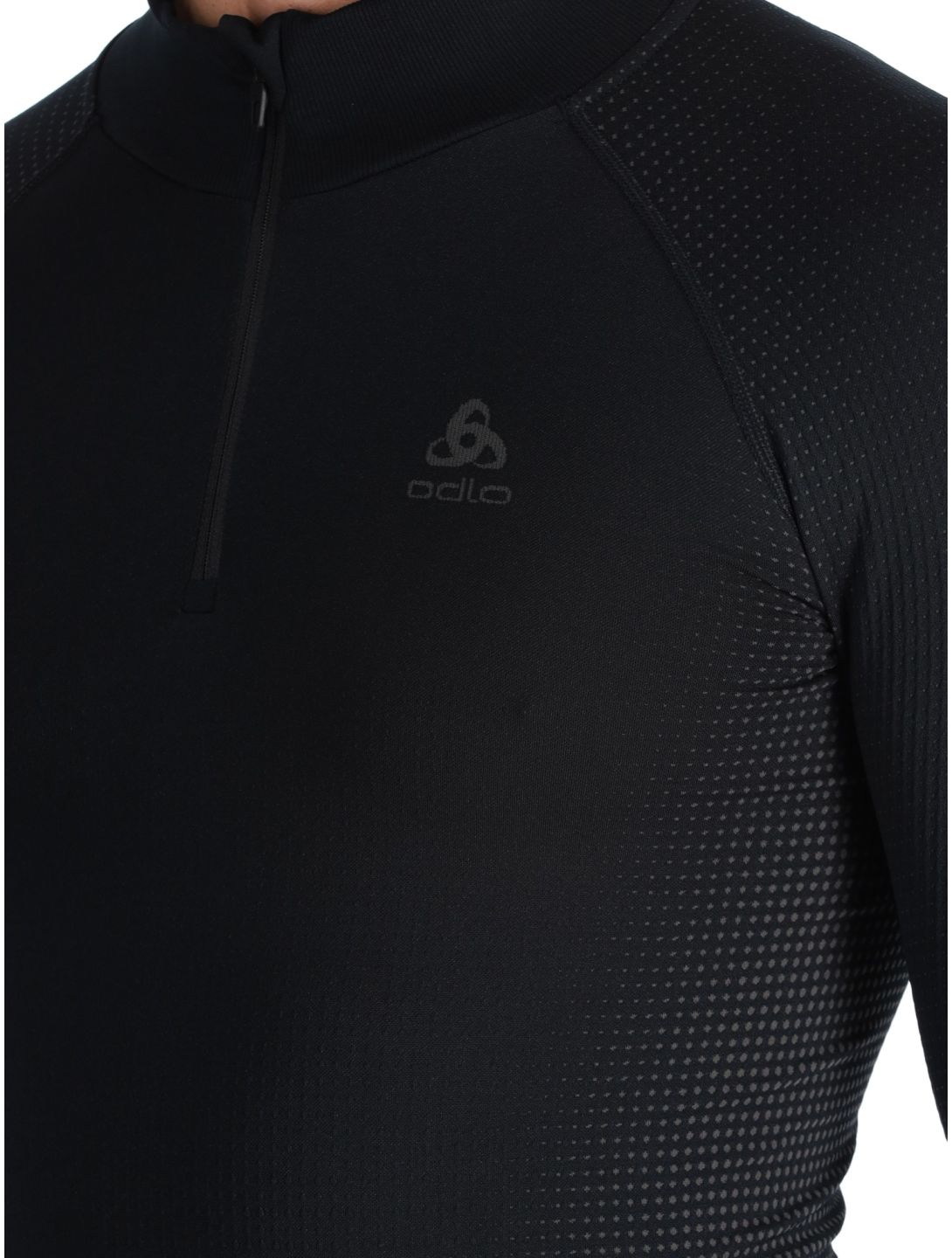 Odlo, Perfomance Zip Performance Warm Eco pullover men Black - Odlo Graphite Grey black, grey 