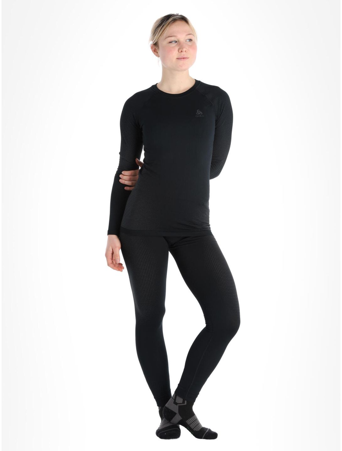 Odlo, Perfomance Warm Eco thermal shirt women Black - Odlo Graphite Grey black, grey 