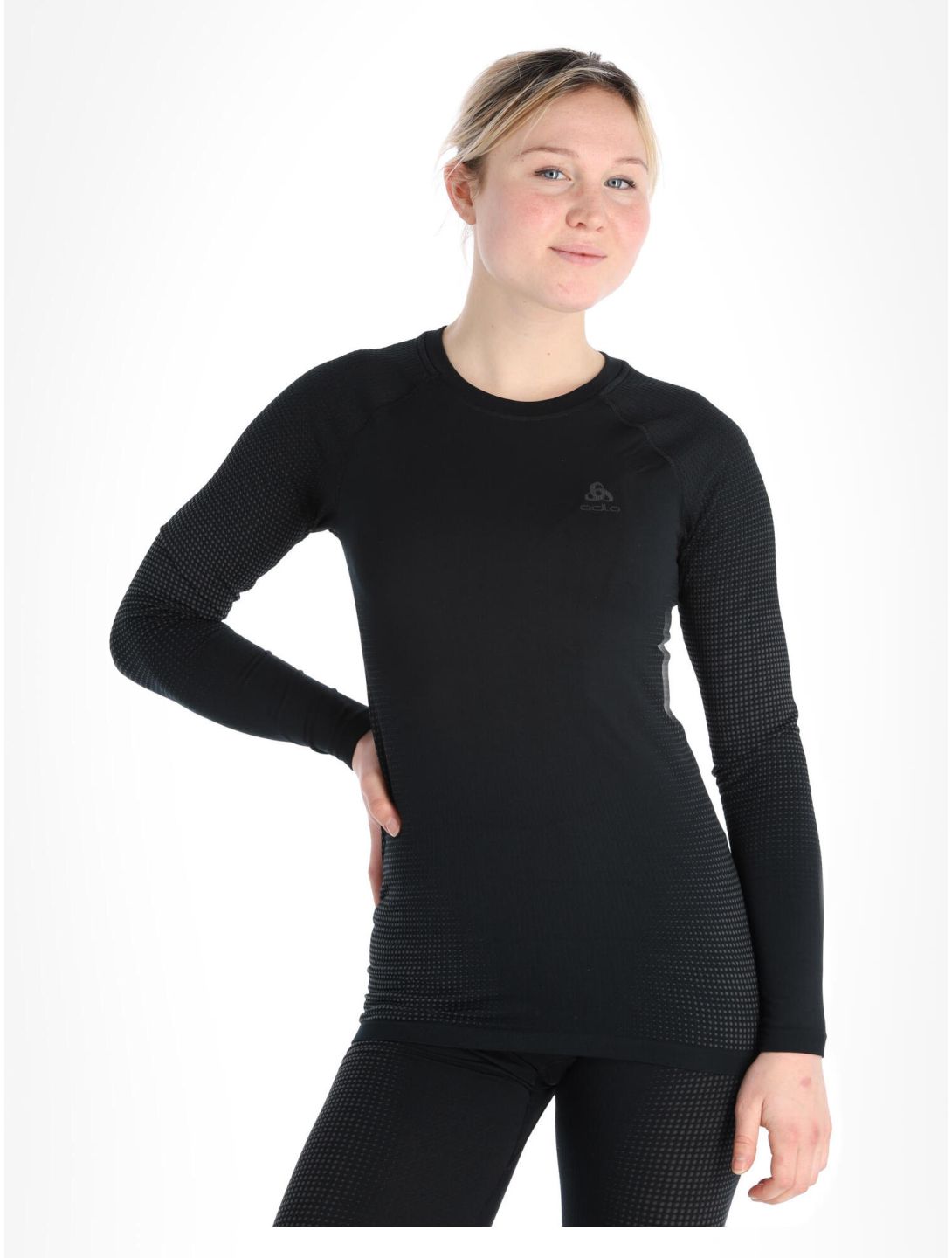 Odlo, Perfomance Warm Eco thermal shirt women Black - Odlo Graphite Grey black, grey 