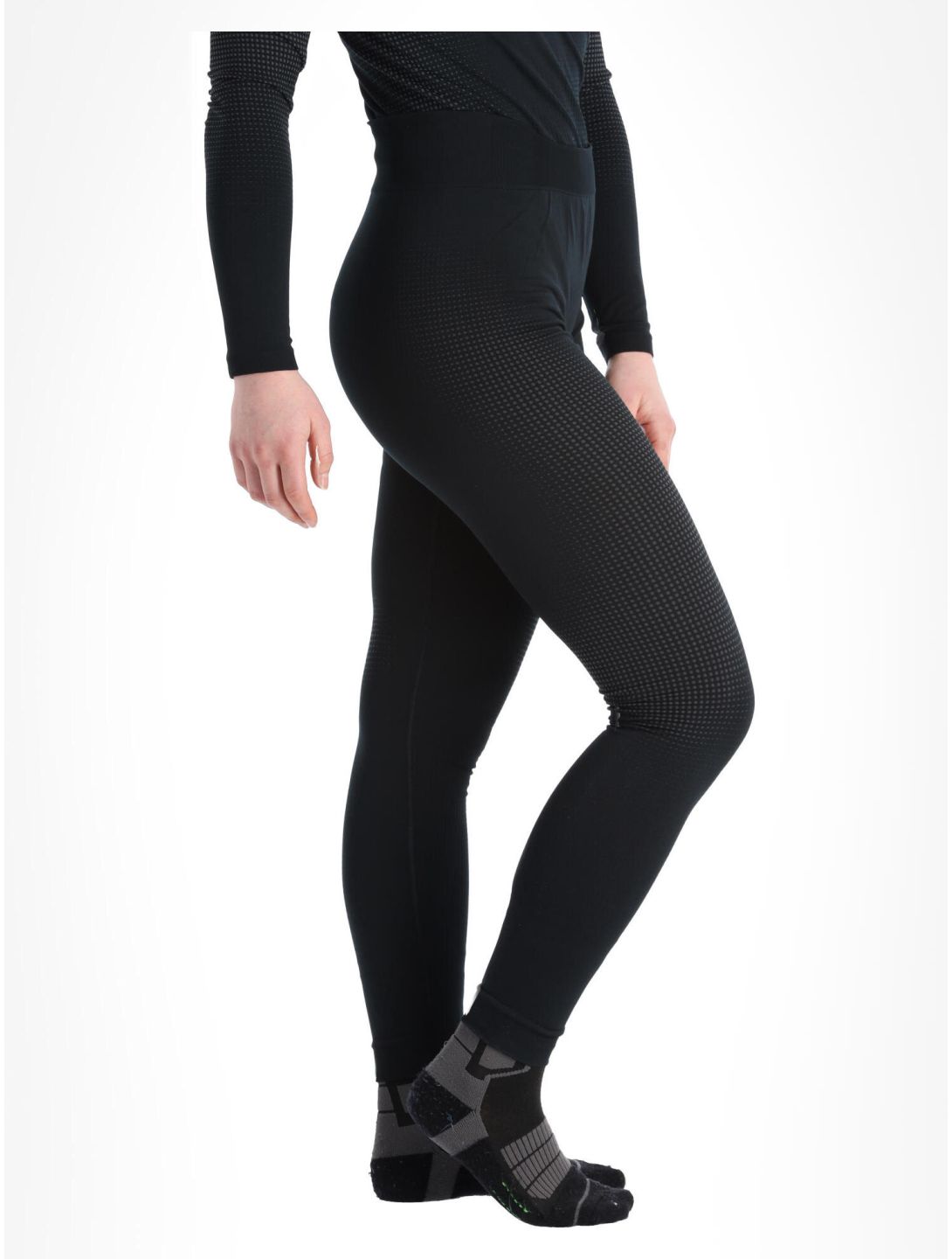 Odlo, Perfomance Warm Eco thermal pants women Black - Odlo Graphite Grey black, grey 